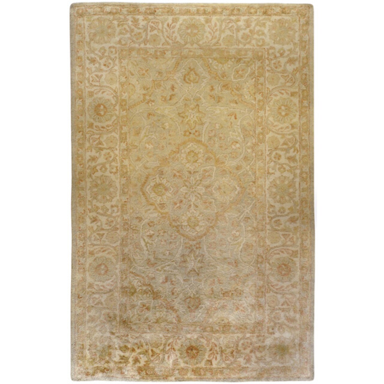 Tiwari Home 1.5' x 1.5' Flaxen Yellow and Red Square Area Throw Corner Rug
